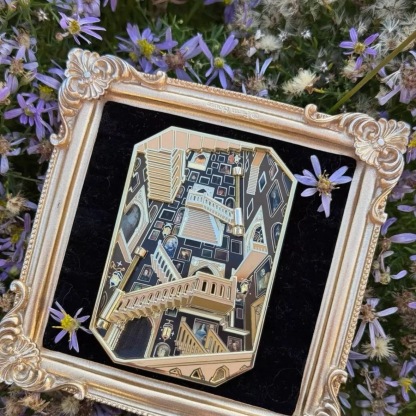 Creative Vintage 3D Staircase Pin