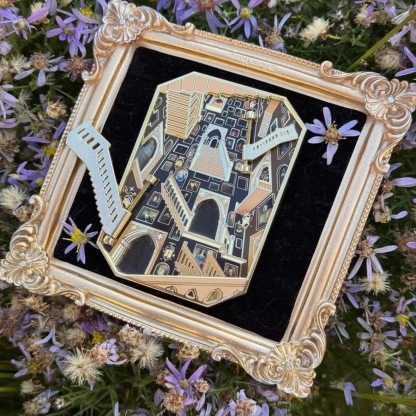 Creative Vintage 3D Staircase Pin