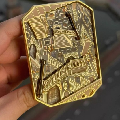 Creative Vintage 3D Staircase Pin