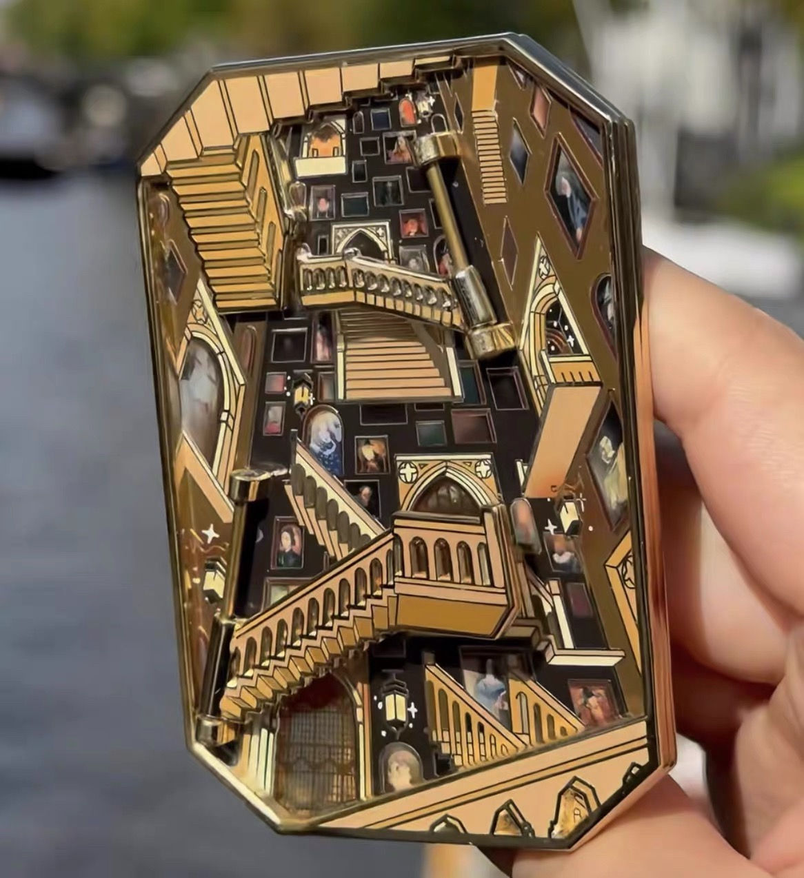 Creative Vintage 3D Staircase Pin