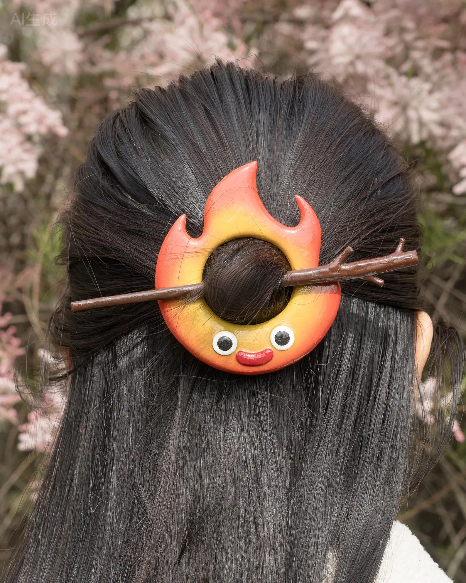 Calcifer Flame Inspired Hair Stick Barrette