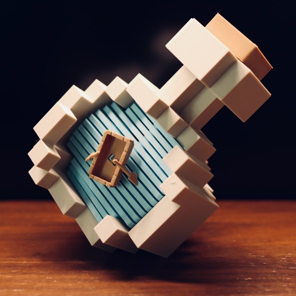 Minecraft Potion Bottle 3D Art Floating Bottle-in-Bottle
