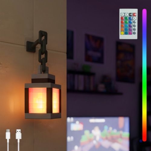 Minecraft 1:1 Pixel Remote-Controlled Lantern