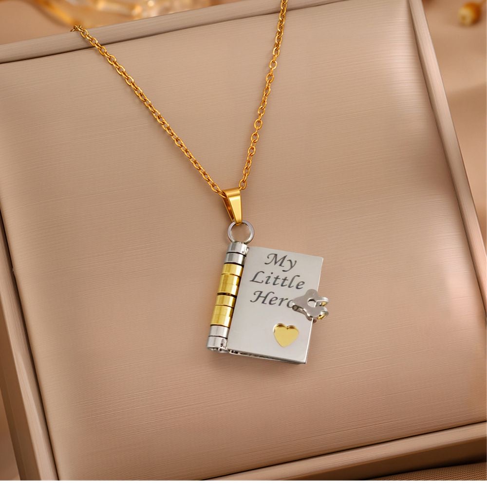 Engraving can open the letter necklace