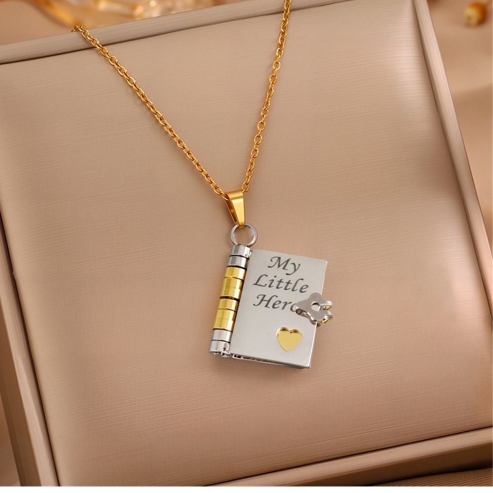 Engraving can open the letter necklace