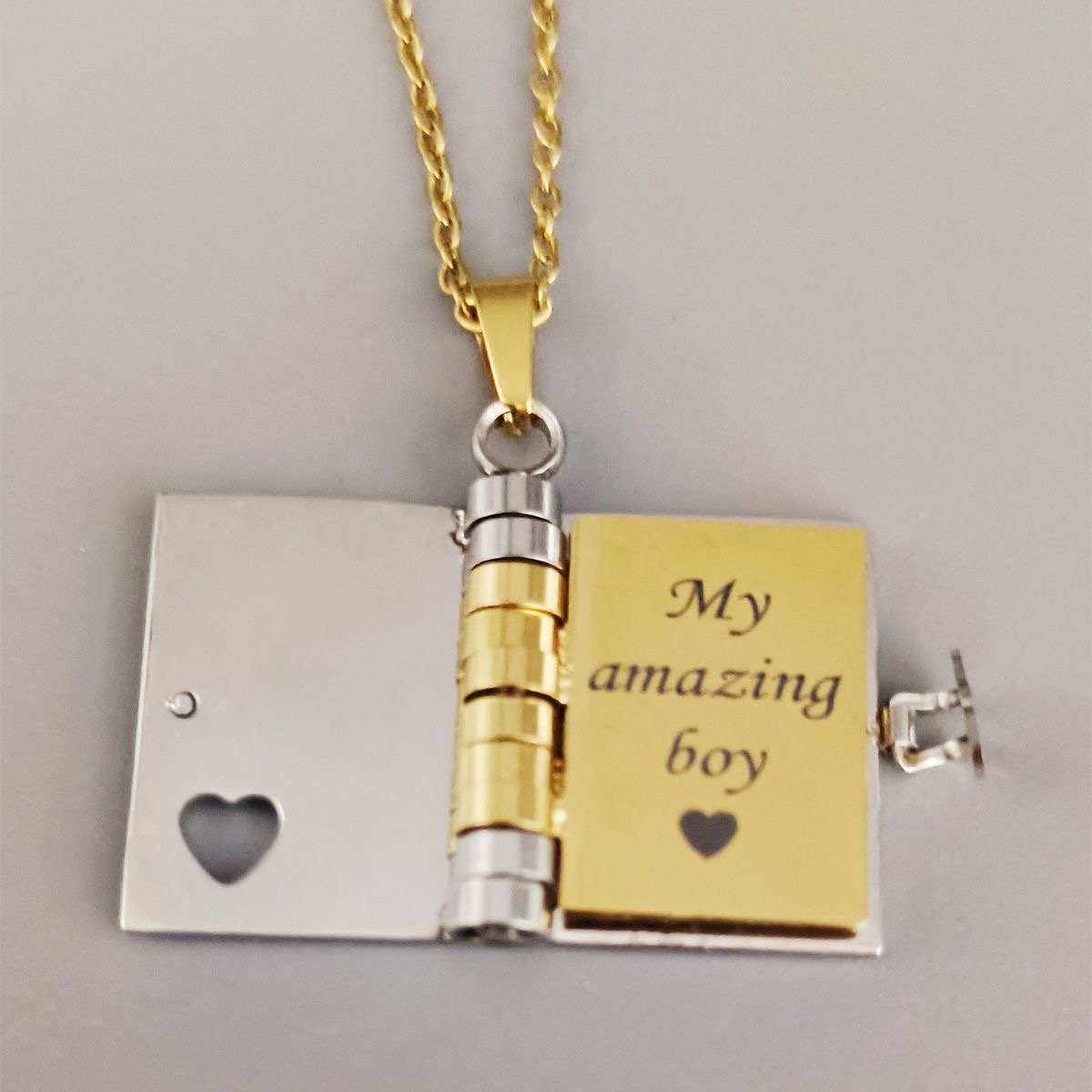 Engraving can open the letter necklace
