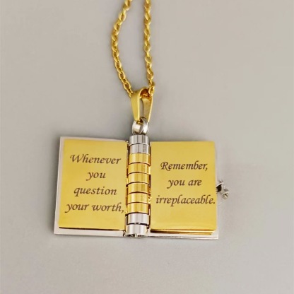 Engraving can open the letter necklace
