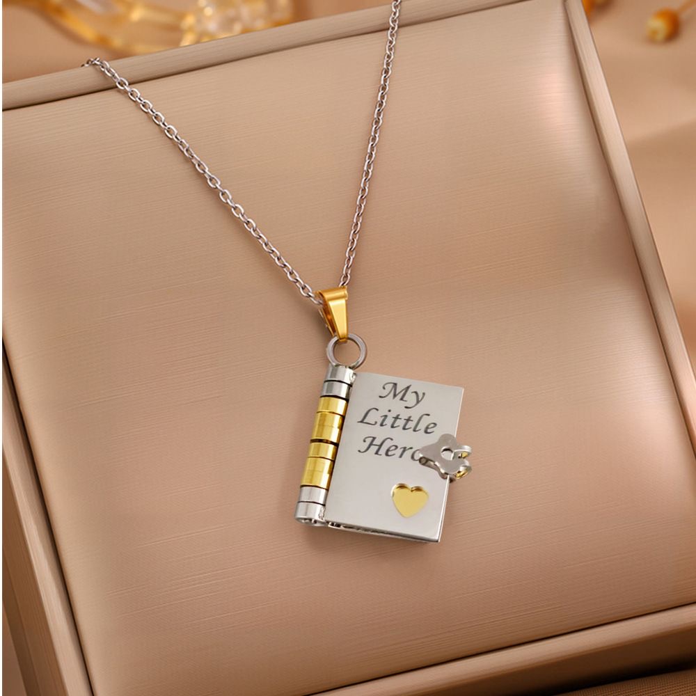 Engraving can open the letter necklace