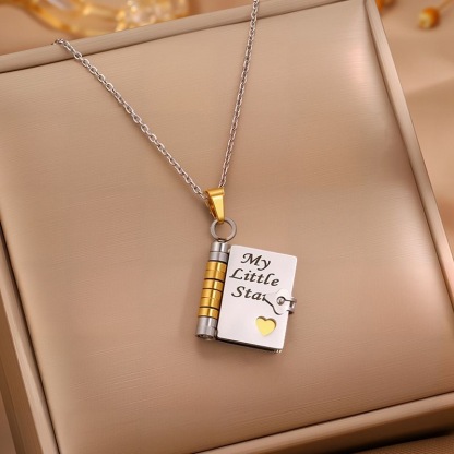 Engraving can open the letter necklace