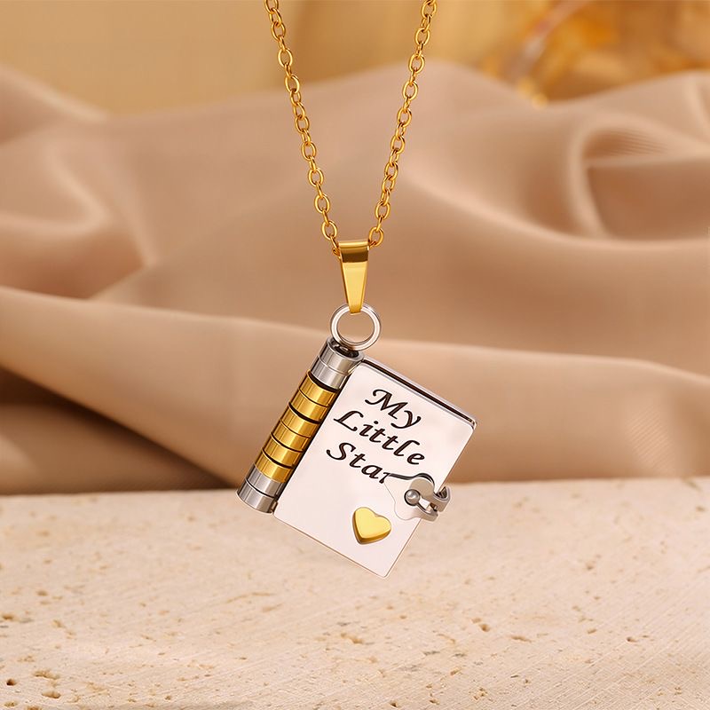 Engraving can open the letter necklace