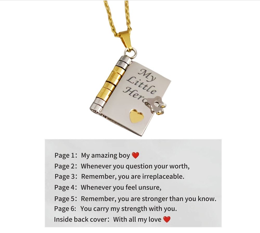Engraving can open the letter necklace