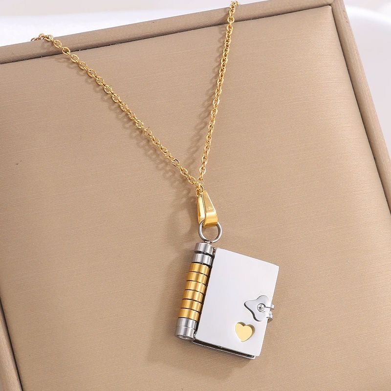 Engraving can open the letter necklace