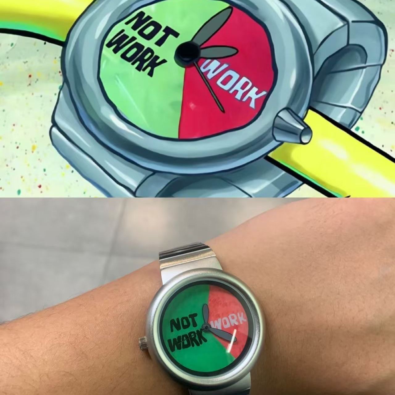 Work / Not Work Funny Novelty Quartz Watch