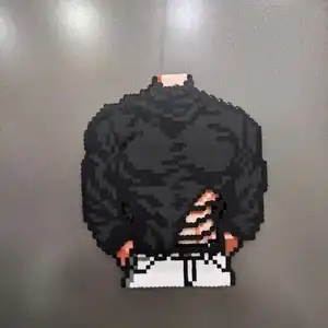 Funny Muscle Man Pixel Fridge Magnet
