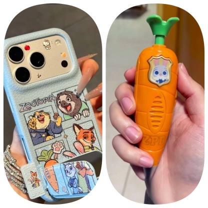 3D Leather Cartoon Phone Case