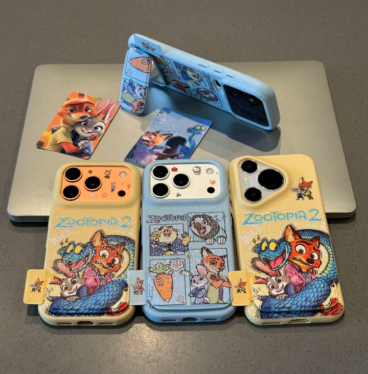 3D Leather Cartoon Phone Case