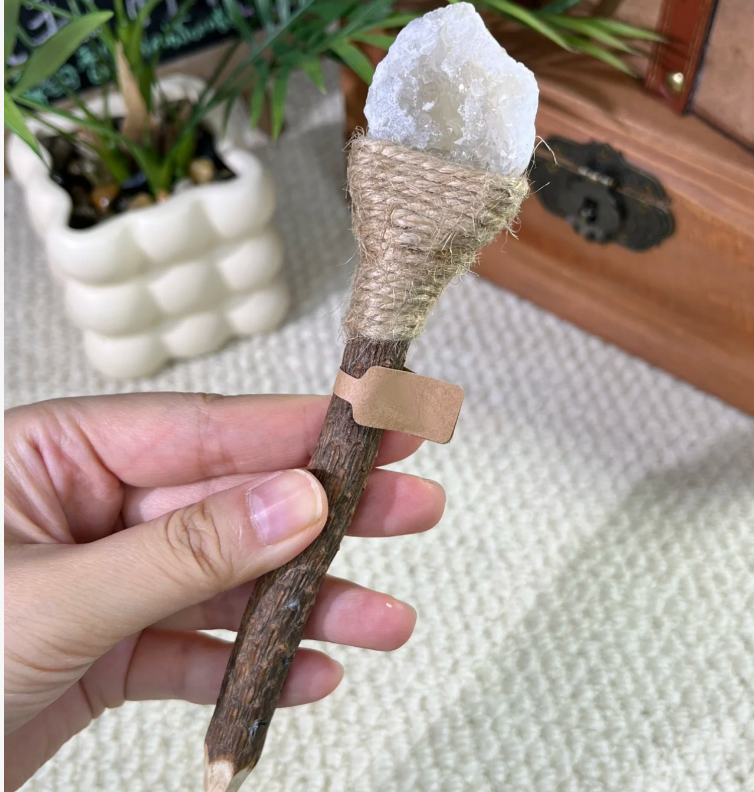 Handcrafted Aquamarine Lucky Crystal Pen