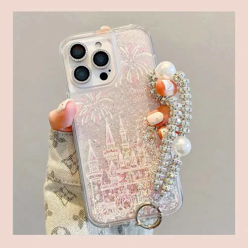 Disney Fireworks castle flowing sand phone case