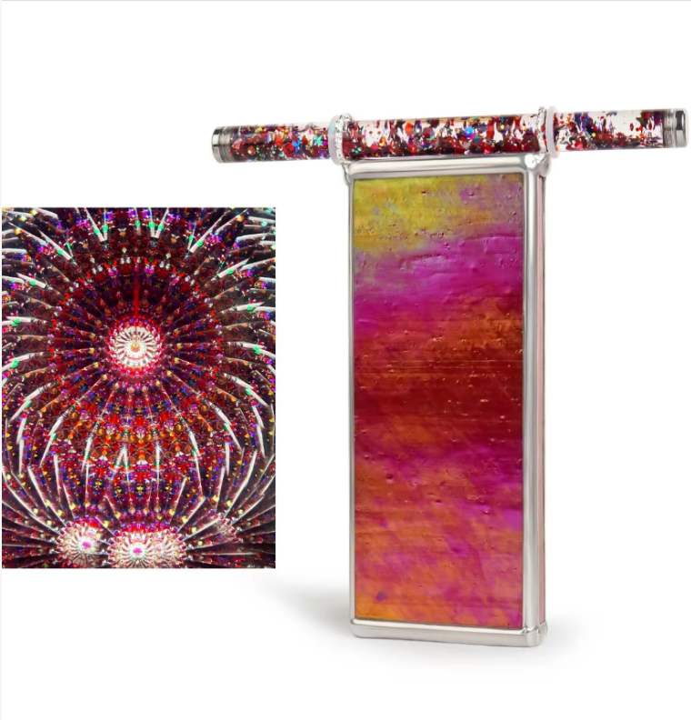 Ocean Pearl Shell Glass Prism Kaleidoscope