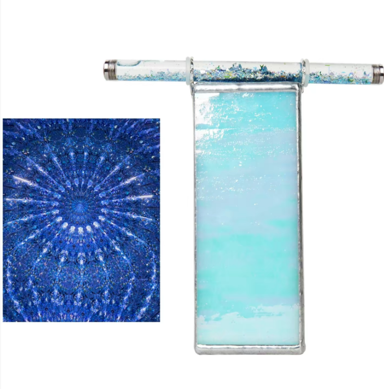 Ocean Pearl Shell Glass Prism Kaleidoscope