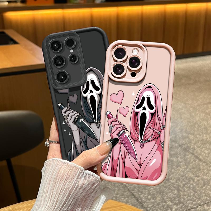 Halloween pink skull phone case