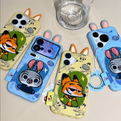 3D Cartoon Embroidered Collage Phone Case