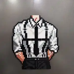 Funny Muscle Man Pixel Fridge Magnet