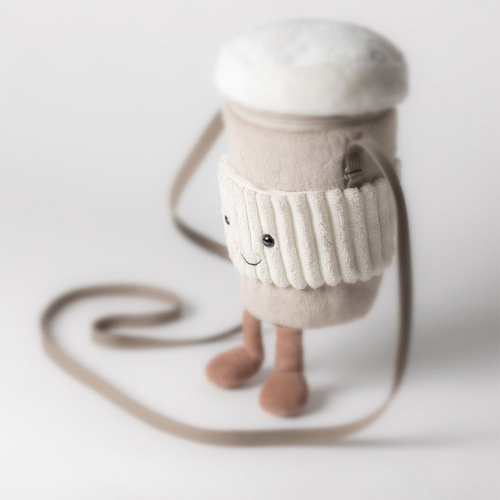 Cute Cartoon Mocha-Colored Coffee To-Go Bag