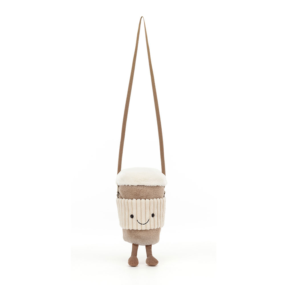 Cute Cartoon Mocha-Colored Coffee To-Go Bag