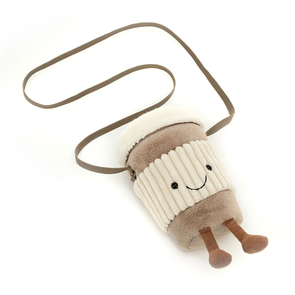 Cute Cartoon Mocha-Colored Coffee To-Go Bag
