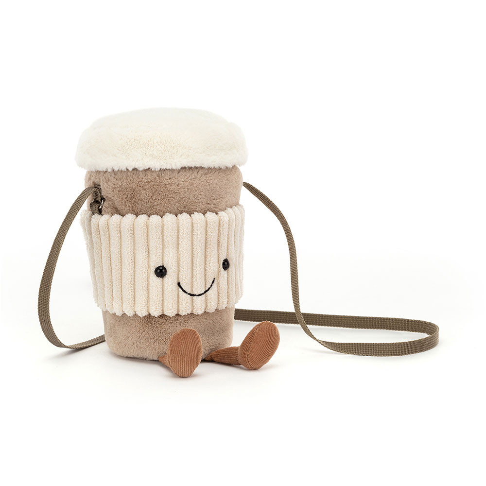 Cute Cartoon Mocha-Colored Coffee To-Go Bag