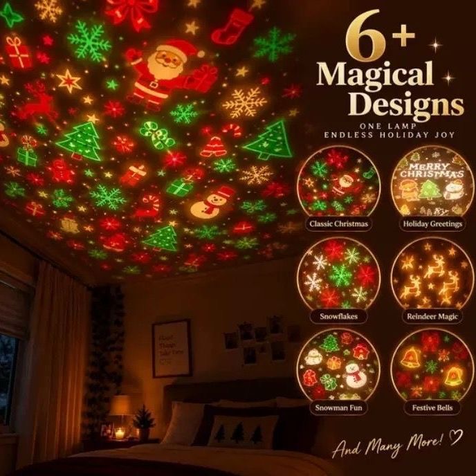 Plug-in Christmas Tree Projector Night Light