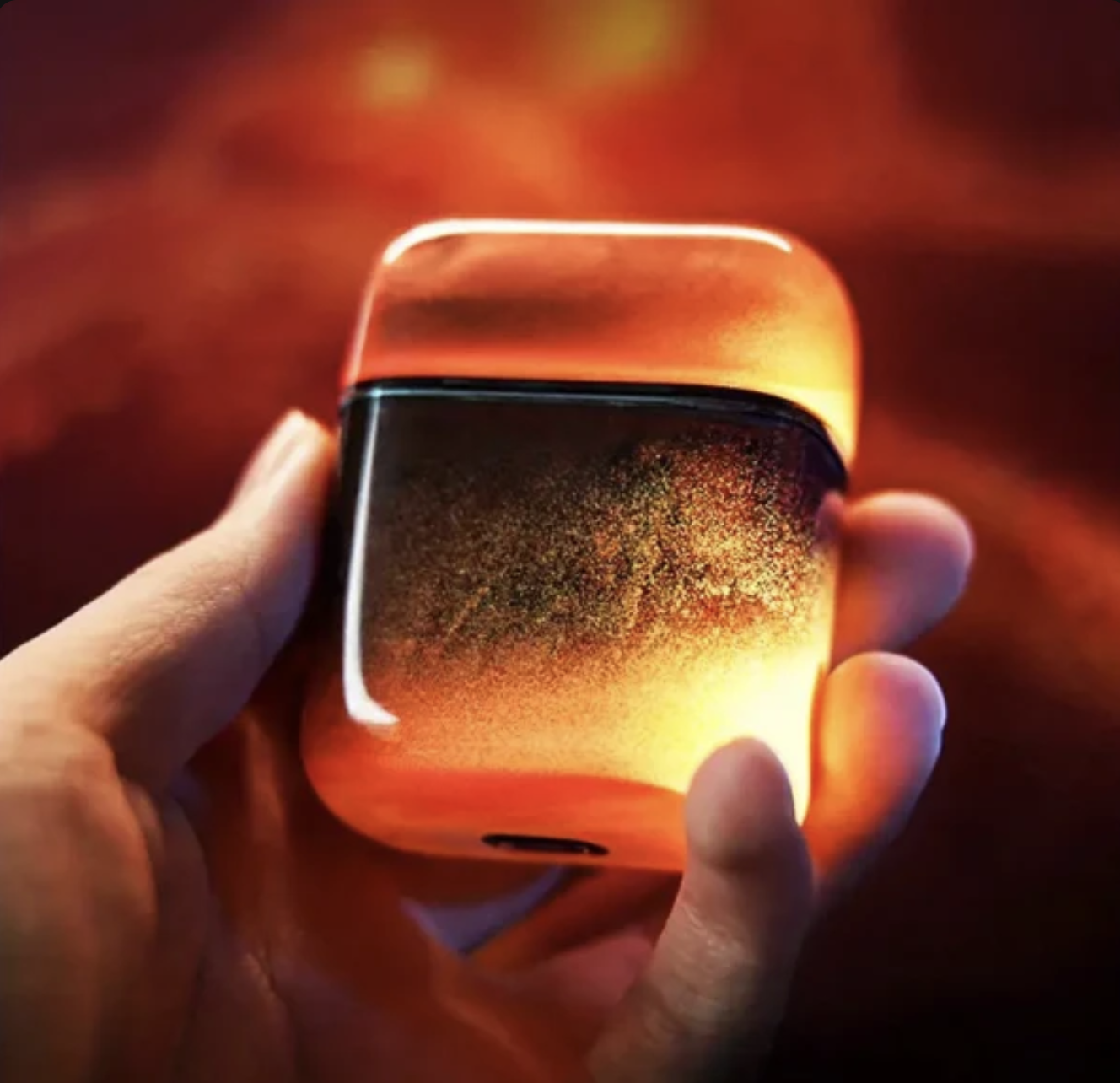 Creative Sand-Flow Glow-in-the-Dark Airpods Case