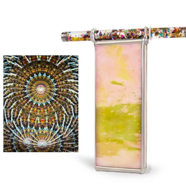 Ocean Pearl Shell Glass Prism Kaleidoscope