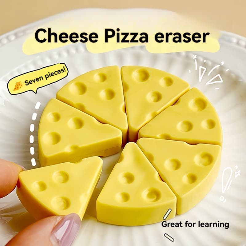 Simulated Cheese Eraser - Chip-Free for Girls Students
