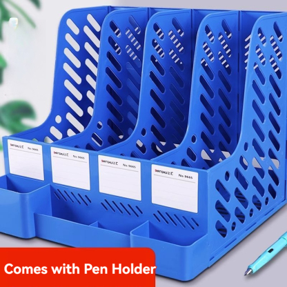 File Frame Desktop File Rack 4 Sets Storage Information Organizing Frame A4 With Pen Holder Three Frames Four Frames Office Supplies