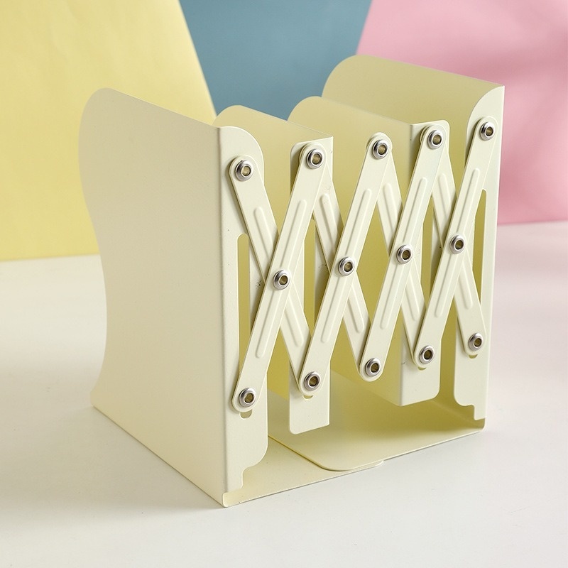 Retractable Metal Book Stand - Desktop Organizer for Students