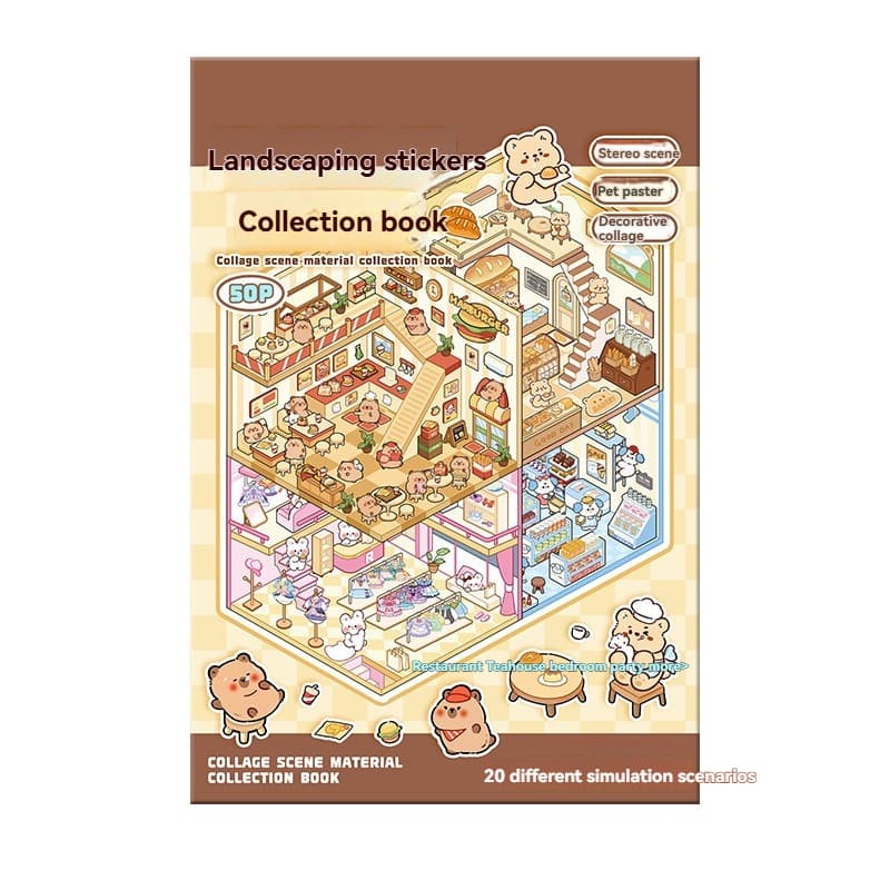 3D Miniature Scene Stickers - Kids DIY Handbook Educational Toys