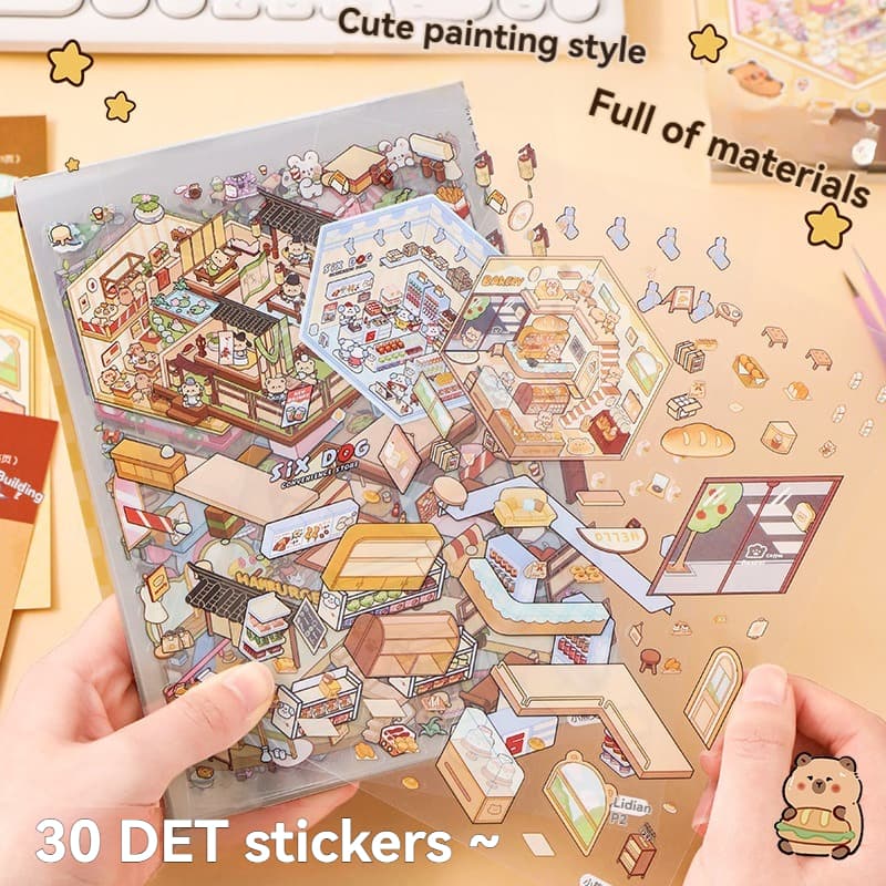 3D Miniature Scene Stickers - Kids DIY Handbook Educational Toys