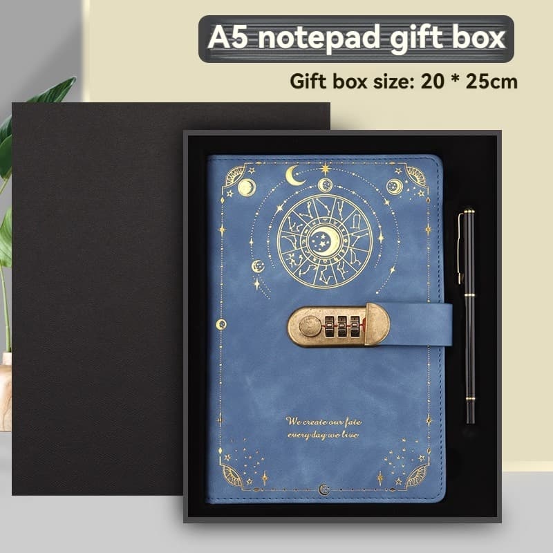 Universe Planet A5 Lock Diary - Literary Notebook