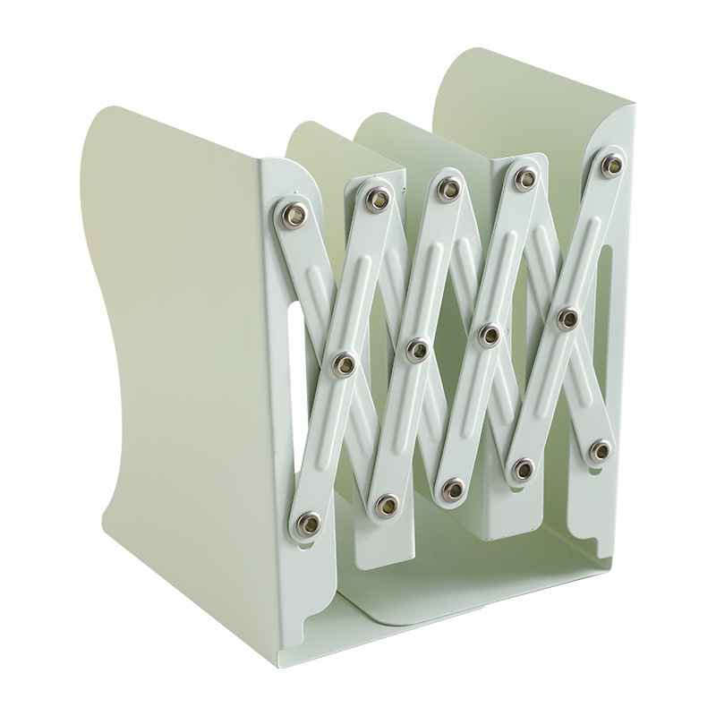 Creative And Cute Children'S Simple Retractable Book Stand File Rack Metal Book Clip Fixed Book Bookend Desktop