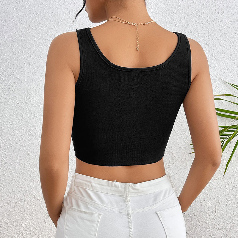 Crew neck sleeveless camisole
