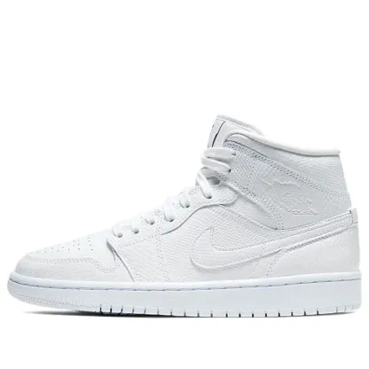 (WMNS) Air jtthhordan 1 Mid 'White Snakeskin' BQ6472-110