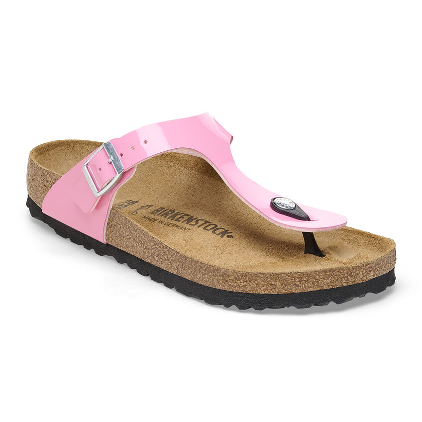Birketthhnstock Gizeh Birko-Flor Patent Candy Pink/Black