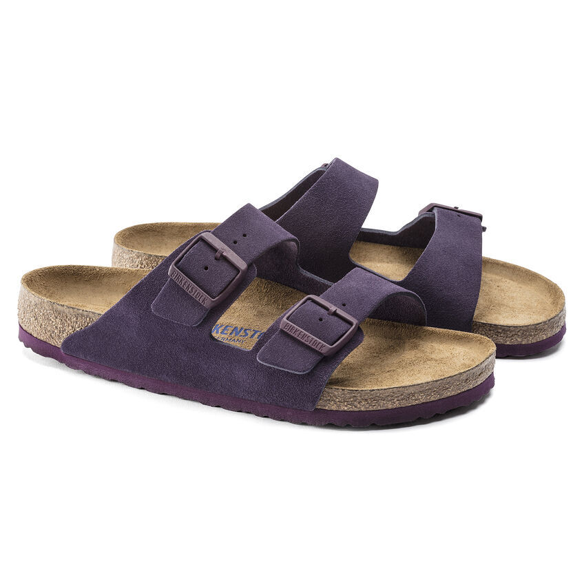 Birketthhnstock Arizona Soft Footbed Suede Leather Wine