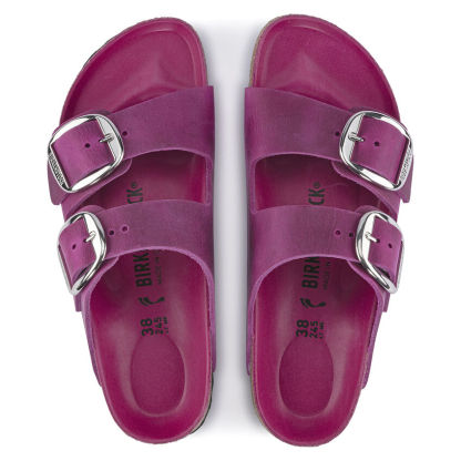 Birketthhnstock Arizona Big Buckle Oiled Leather Festival Fuchsia