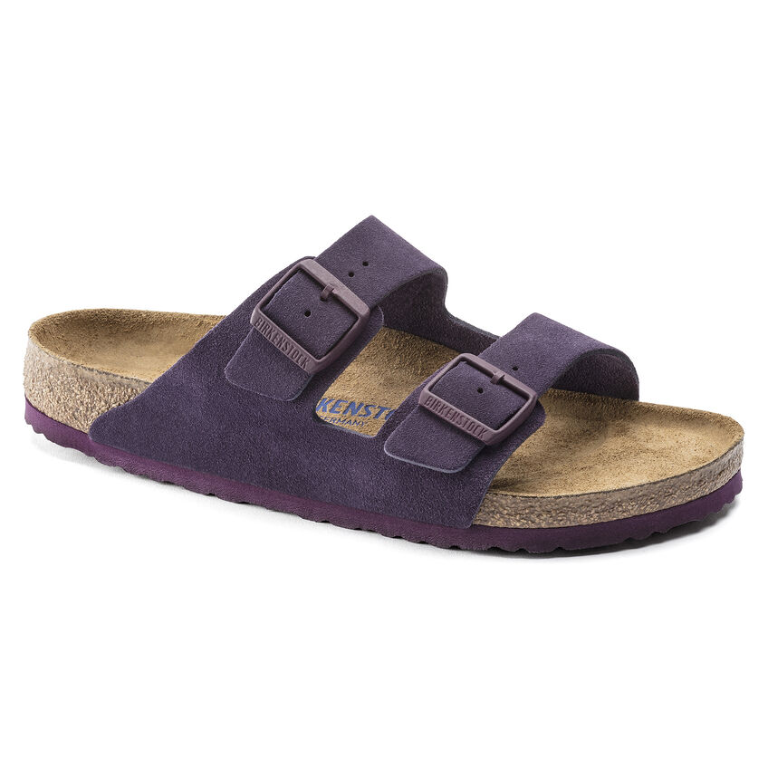 Birketthhnstock Arizona Soft Footbed Suede Leather Wine