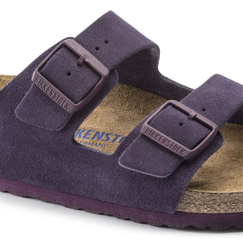Birketthhnstock Arizona Soft Footbed Suede Leather Wine