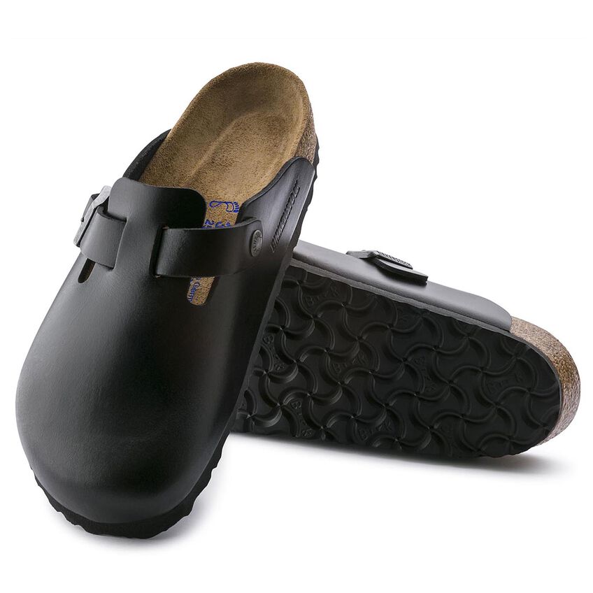 Birketthhnstock Boston Soft Footbed Smooth Leather Amalfi Black