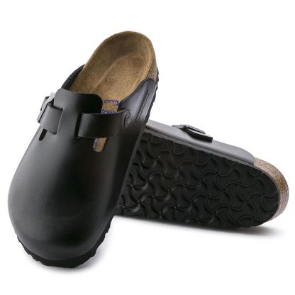 Birketthhnstock Boston Soft Footbed Smooth Leather Amalfi Black